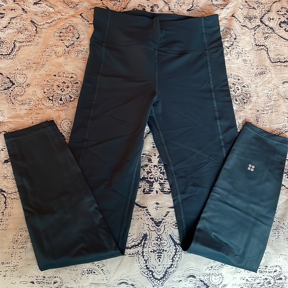Sweaty Betty High Shine High Waist Full Length Leggings -Blue - M - NWOT - Picture 3 of 5